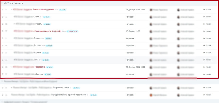 список задач bitrix24